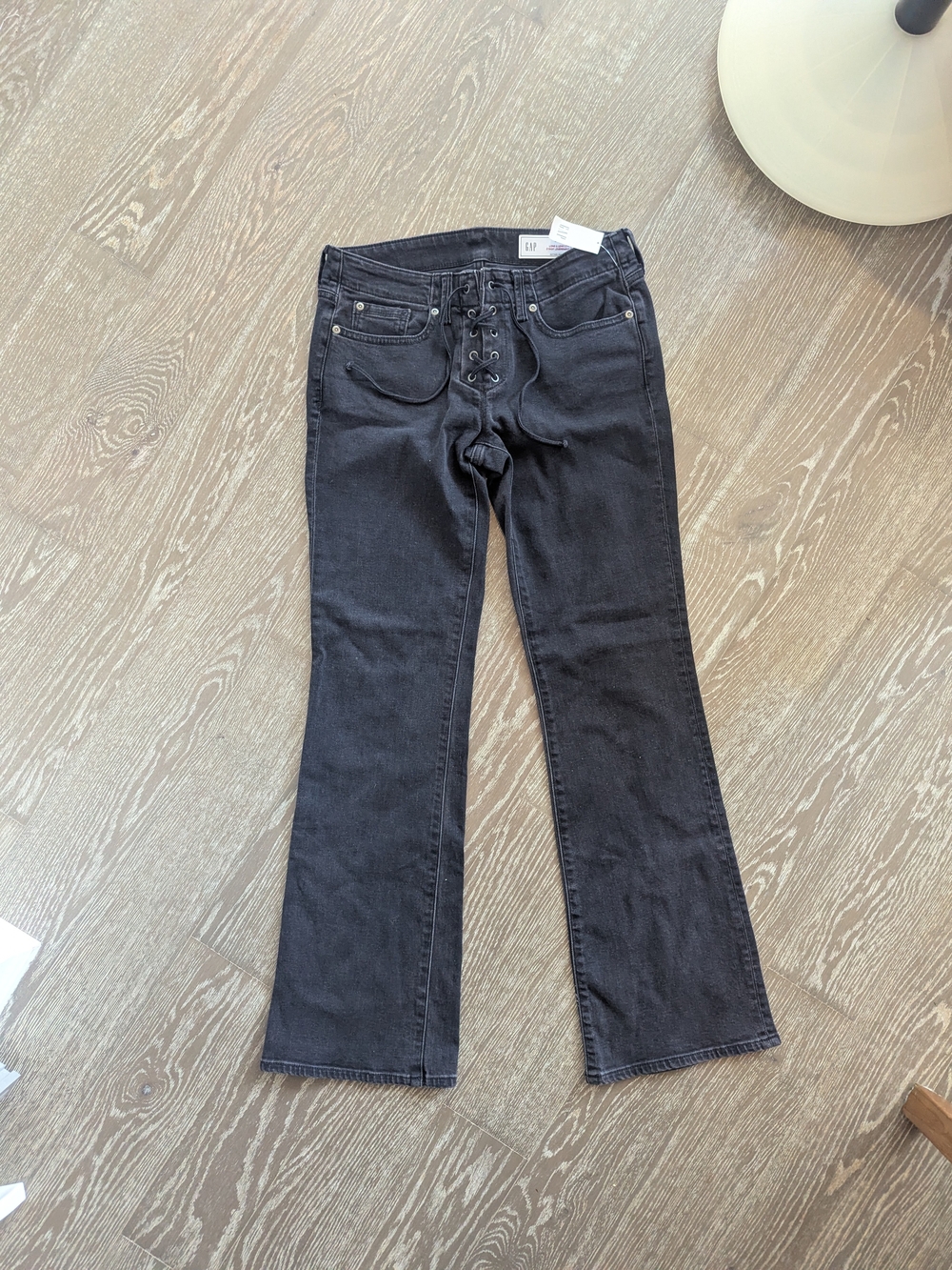 Gap Black Lace-Up Bootcut Jeans